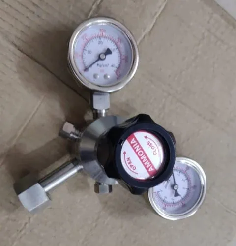 Ammonia, Chlorine Regulator Single Stage Double Gauge , High Pressure